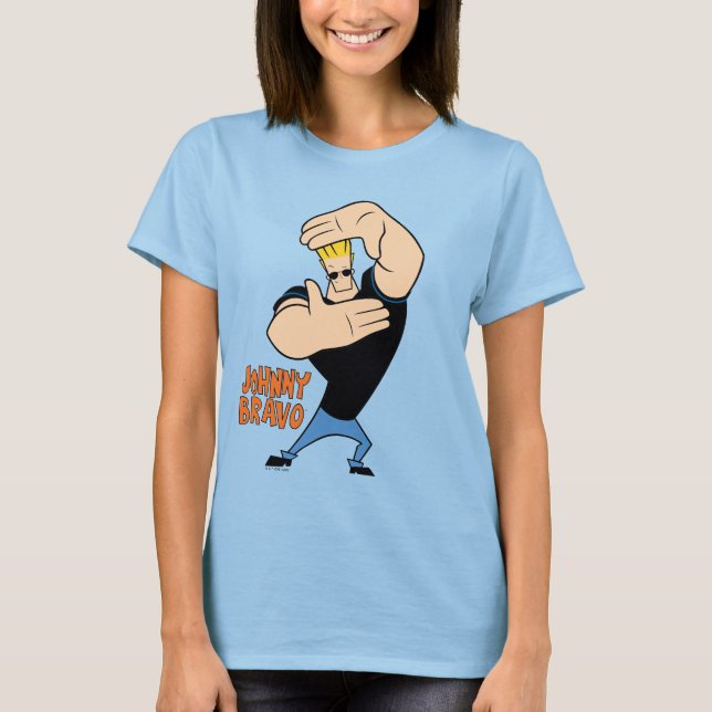 Johnny Bravo Picture Frame Pose T-Shirt (Front)