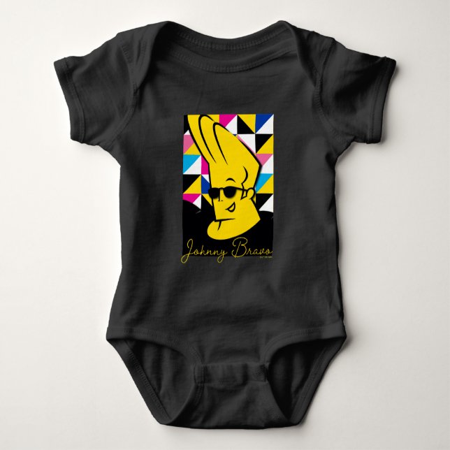 Johnny Bravo Pop Art Graphic Baby Bodysuit (Front)