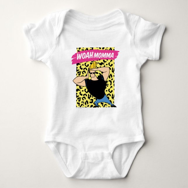 Johnny Bravo - Woah Momma Baby Bodysuit (Front)