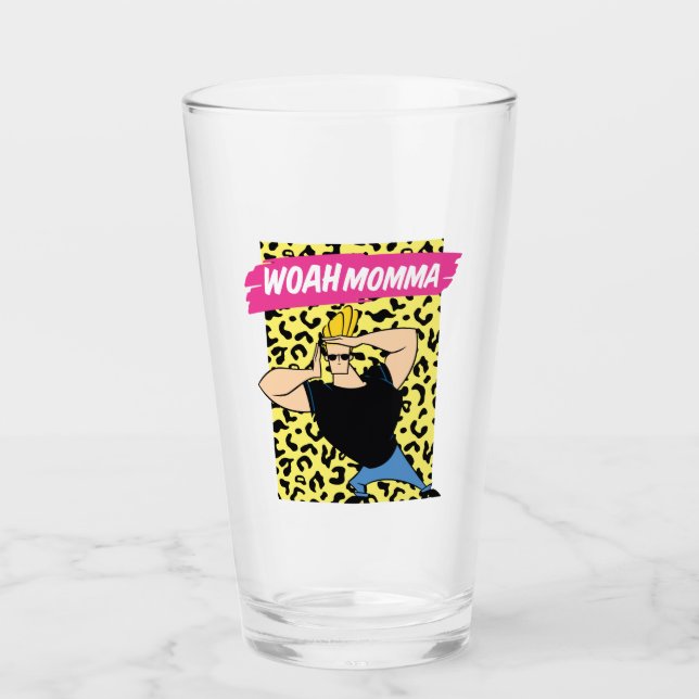 Johnny Bravo - Woah Momma Glass (Front)
