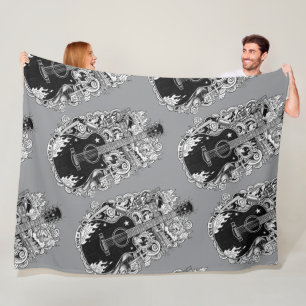 Johnny Cash Inspired Guitar Blanket