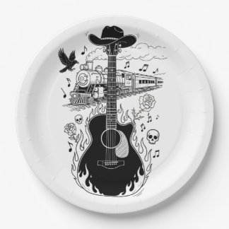 Johnny Cash Theme Plates