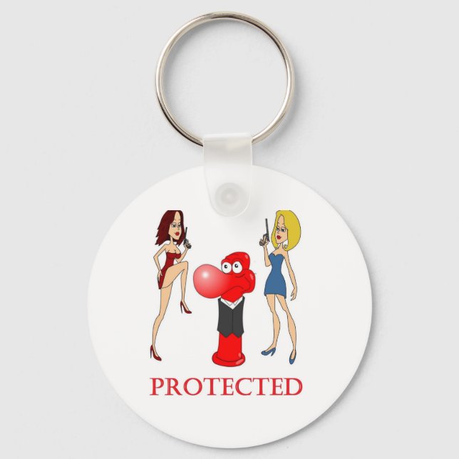Johnny Condom Protected Key Ring (Front)