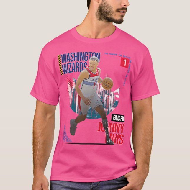 Johnny Davis Basketball Art Wizards 2 T-Shirt (Front)