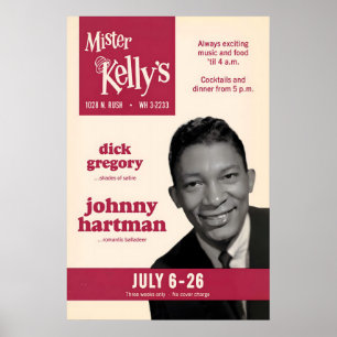 Johnny Hartman jazz poster - Mister Kelly's
