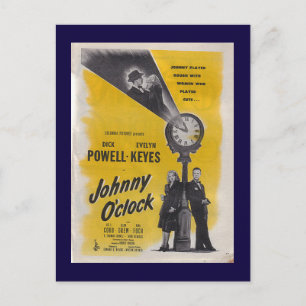 Johnny O'Clock -- Monochrome Poster Postcard
