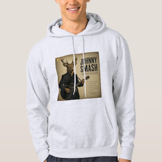 Johnny Smash Album: a Parody Hoodie (Front)