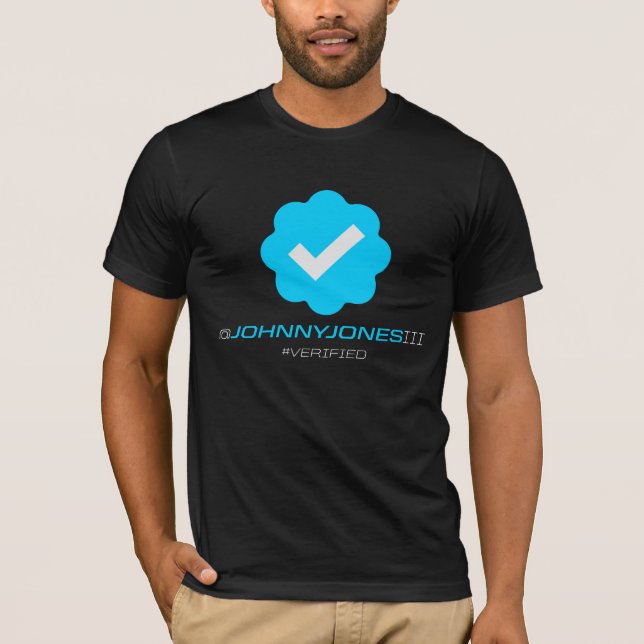 @JohnnyJonesIII - Verified - Black T-Shirt (Front)