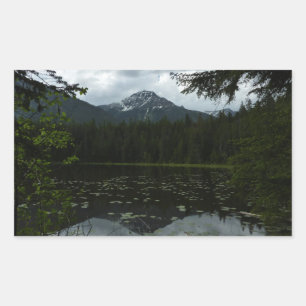 Johns Lake II at Glacier National Park Rectangular Sticker