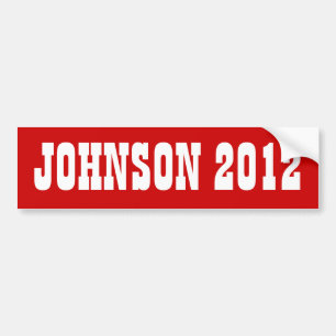 Johnson 2012 bumper sticker