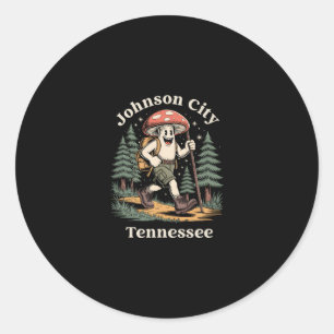 Johnson City Tennessee Hiking Mushroom Vacation Classic Round Sticker