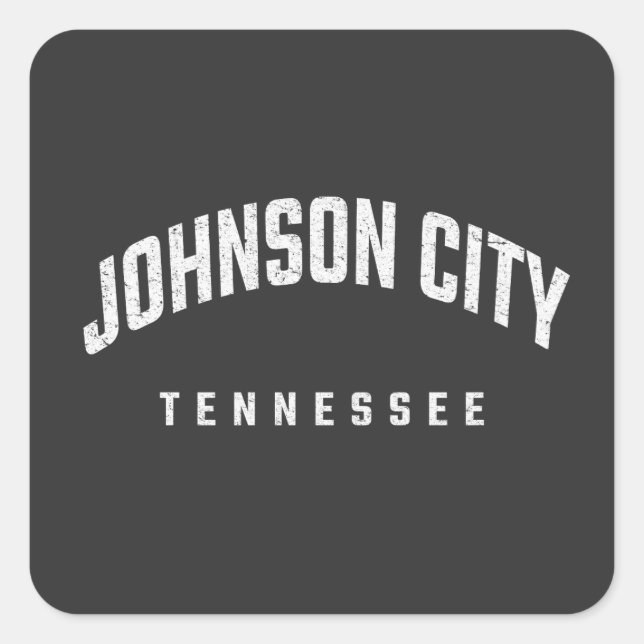 Johnson City Tennessee TN Square Sticker (Front)
