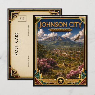 Johnson City Tennessee Vintage Art Deco Golden Age Postcard