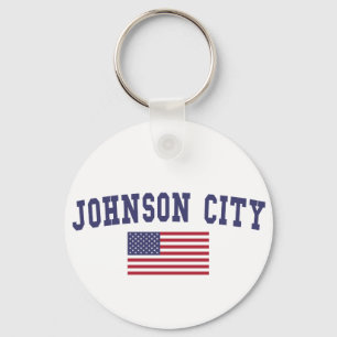Johnson City US Flag Key Ring