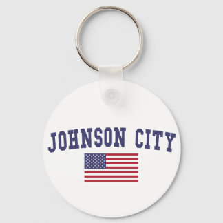 Johnson City US Flag Key Ring