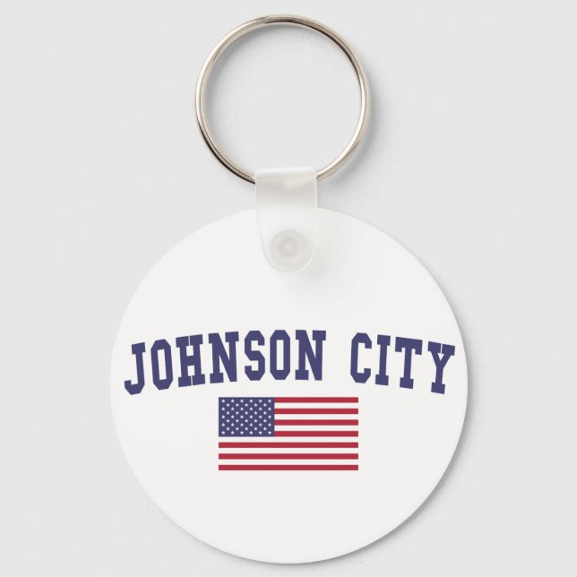 Johnson City US Flag Key Ring (Front)