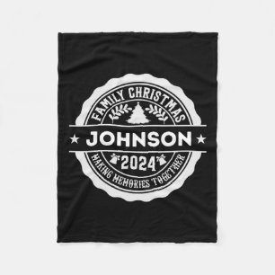 Johnson Family Christmas  Fleece Blanket