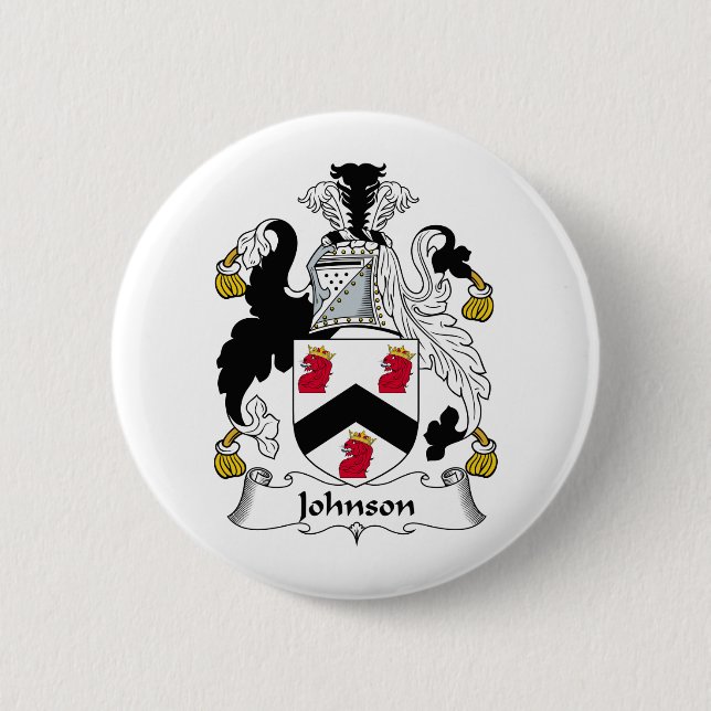 Johnson Family Crest 6 Cm Round Badge (Front)