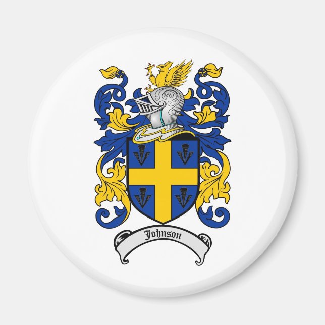 Johnson Family Crest - Coat of Arms Magnet (Front)