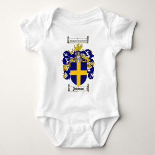 JOHNSON FAMILY CREST -  JOHNSON COAT OF ARMS BABY BODYSUIT