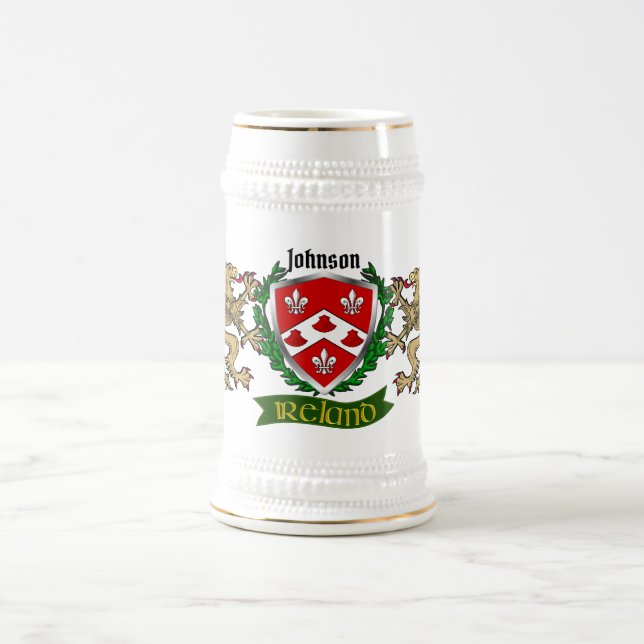 Johnson Irish Shield Beer Stein (Center)