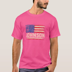 Johnson Last Name Shirt Johnson Name American Flag