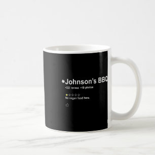 Johnson's Bbq No Vegan Food Here One Star In Back Coffee Mug