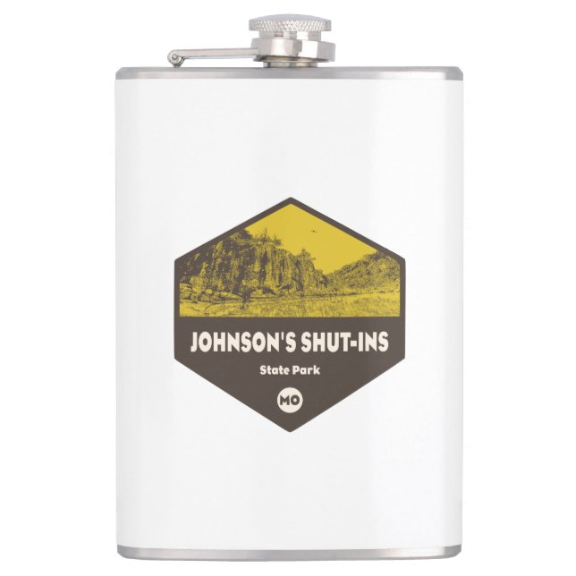 Johnson's Shut-Ins State Park Missouri Hip Flask (Front)