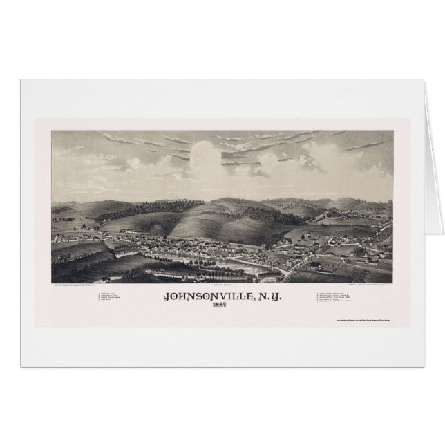 Johnsonville, NY Panoramic Map - 1887 (Front Horizontal)