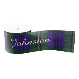 Johnston clan Plaid Scottish tartan Grosgrain Ribbon