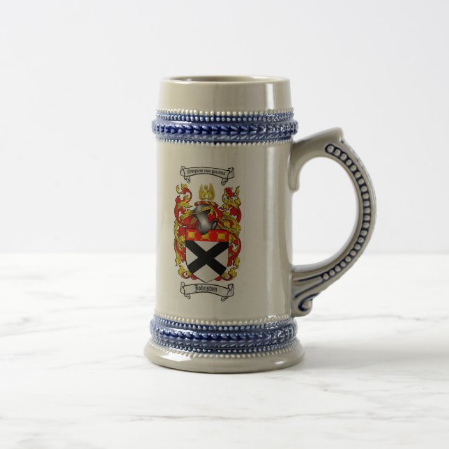 Johnston Coat of Arms Stein / Johnston Crest Stein (Right)
