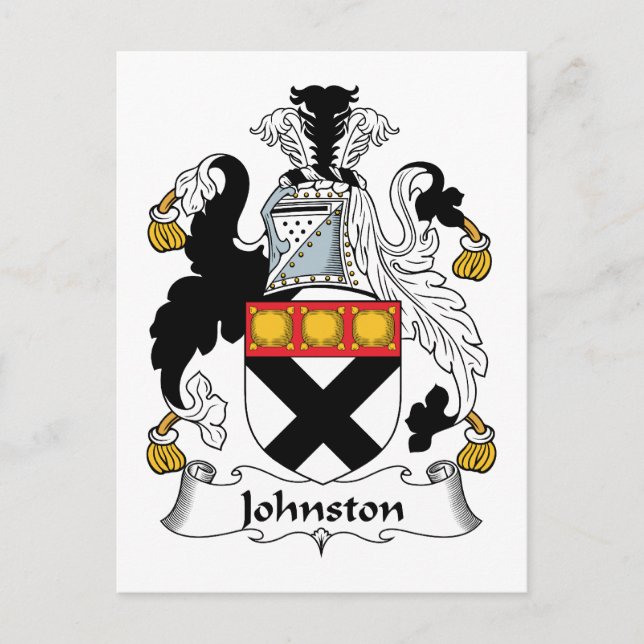 Johnston Family Crest Postcard (Front)