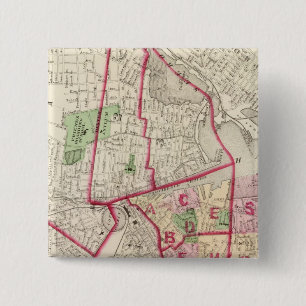 Johnston Rhode Island Map 15 Cm Square Badge