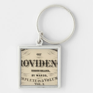 Johnston Rhode Island Very early Hopkins city Key Ring