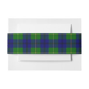 Johnston Scottish Tartan Belly Band Invitation Belly Band