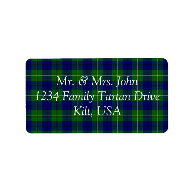 Johnston Tartan Label (Front)