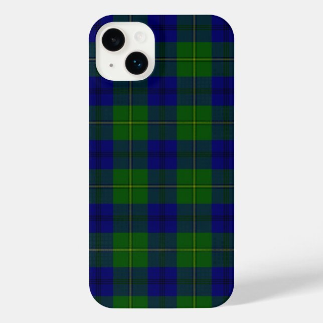 Johnstone tartan blue green plaid iPhone case (Back)