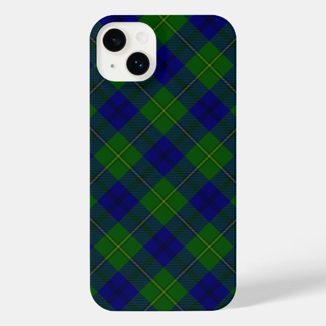 Johnstone tartan blue green plaid iPhone case (Back)