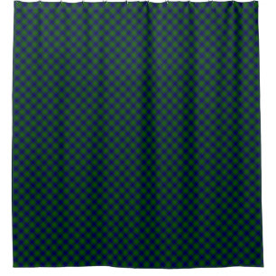 Johnstone tartan blue green plaid shower curtain