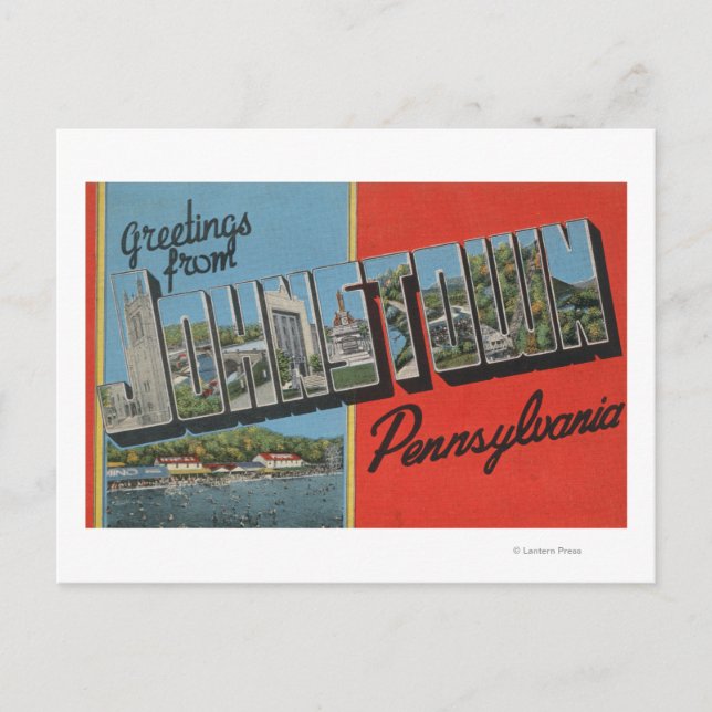 Johnstown, Pennsylvania - Large Letter Scenes Postcard (Front)