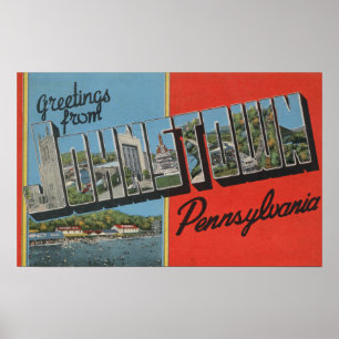 Johnstown, Pennsylvania - Large Letter Scenes Poster