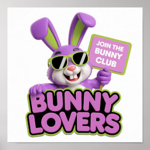 Join Bunny Lovers Club: Fun Poster