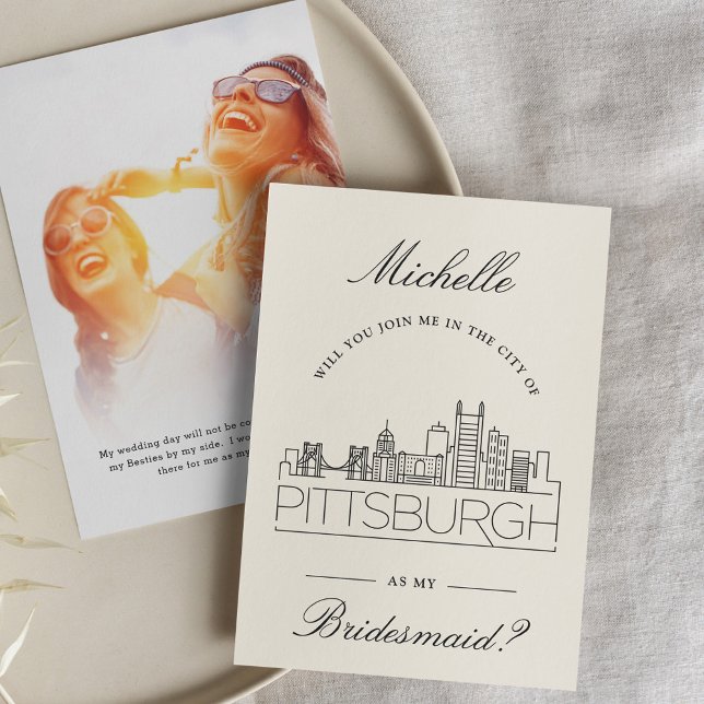 Join Me in Pittsburgh | Bridal Party Request Invitation (Creator Uploaded)