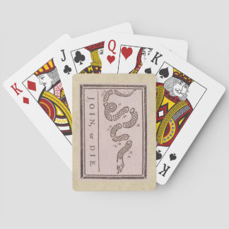 Join or Die by Benjamin Franklin Playing Cards