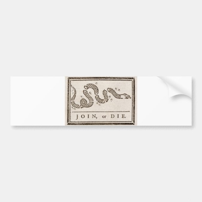 Join, or Die Flag Bumper Sticker (Front)
