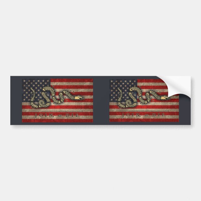 Join, Or Die -Flag Bumper Sticker (Front)