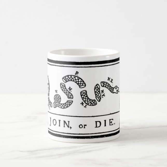 Join or Die Flag for American Revolutionary War Coffee Mug (Center)