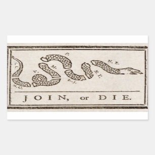Join, or Die Flag Rectangular Sticker