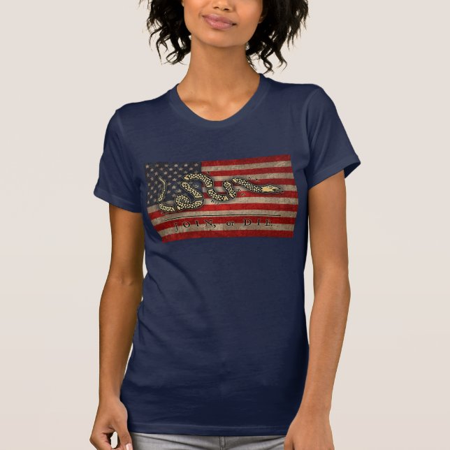 Join, Or Die -Flag T-Shirt (Front)