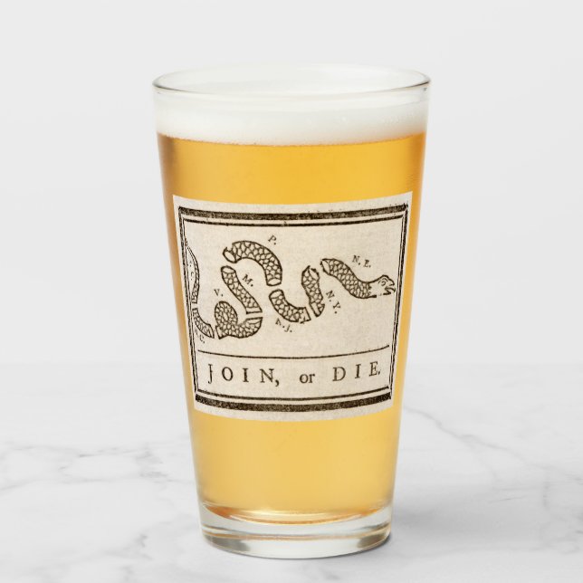 Join or Die Glass (Front Filled)